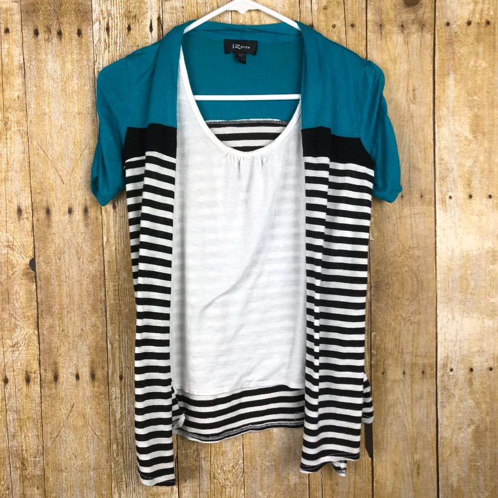 iZ Byer Tank Caridigan Attached 1 Piece Open Front